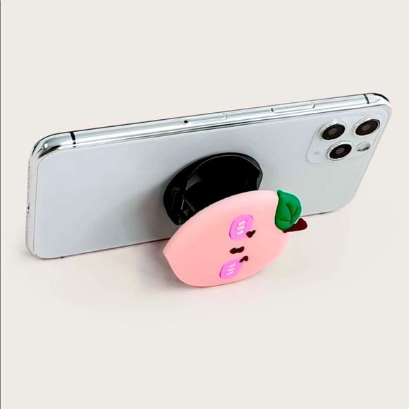 Accessories - Cute Peach Phone holder pop socket 🍑